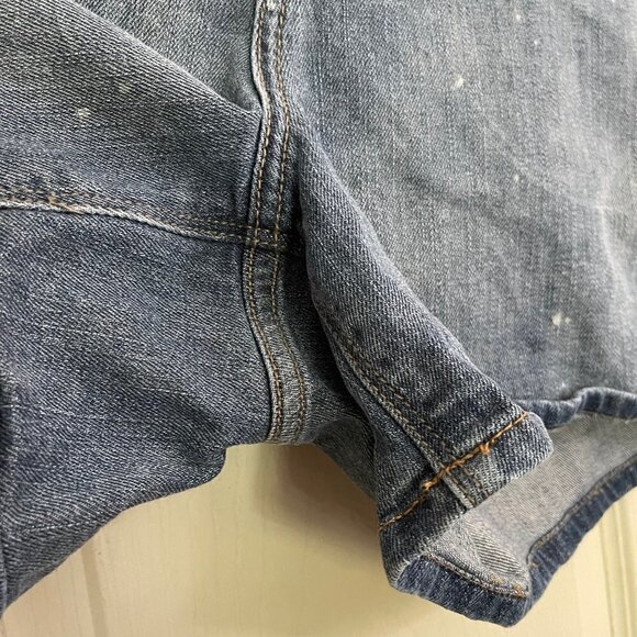 Torrid Women's Paint Splatter Stretch Light Wash Denim Jean Shorts Size 12 - Picture 5 of 6